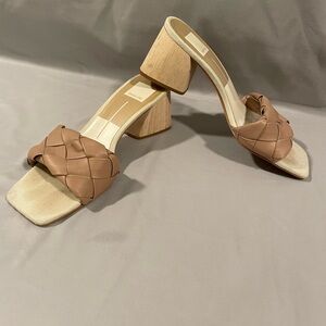 Dolce Vita Tan Woven Block Heels